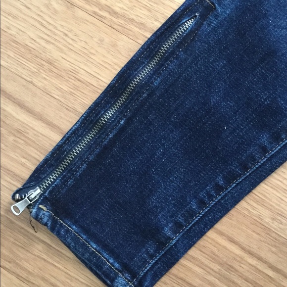 Paige Verdugo Ankle Zip Dark Wash Jeans Denim - Picture 8 of 15